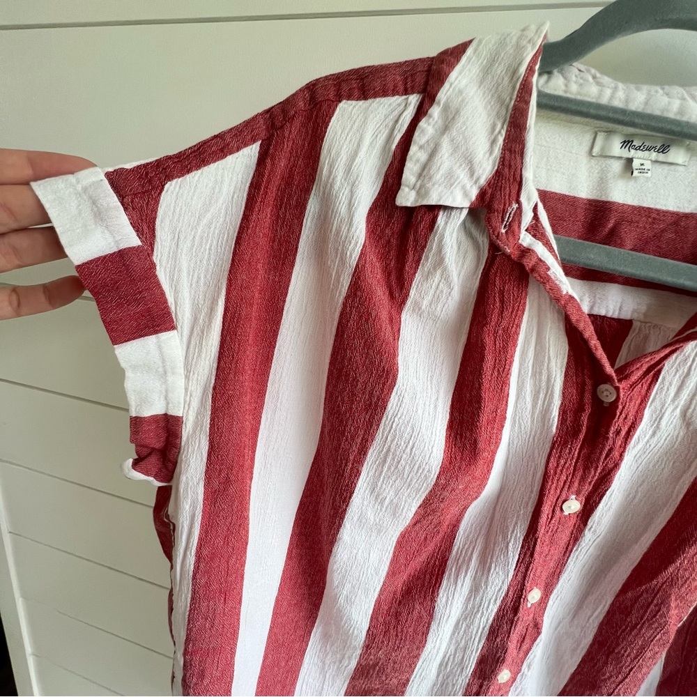 Madewell Central Tunic Shirt in Cara Stripe-med - Picture 5 of 9